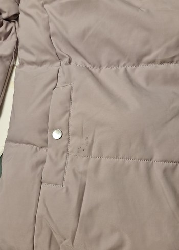 s Beden mor Renk Düğmeli Lila Kadın Midi Mont