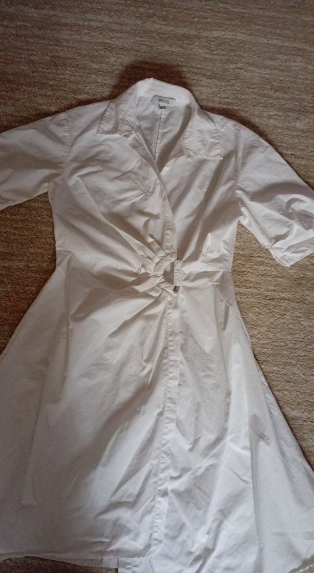 Beyaz ipekyol elbise - Görsel 3