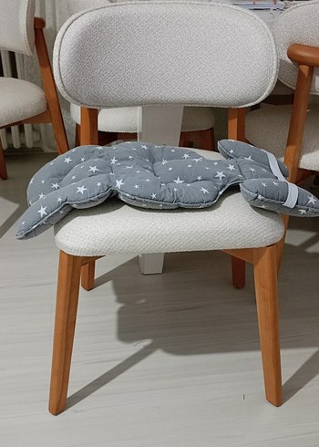 Gri Yıldız Desenli Bebek Oturma Minderi puset minderi - Görsel 2