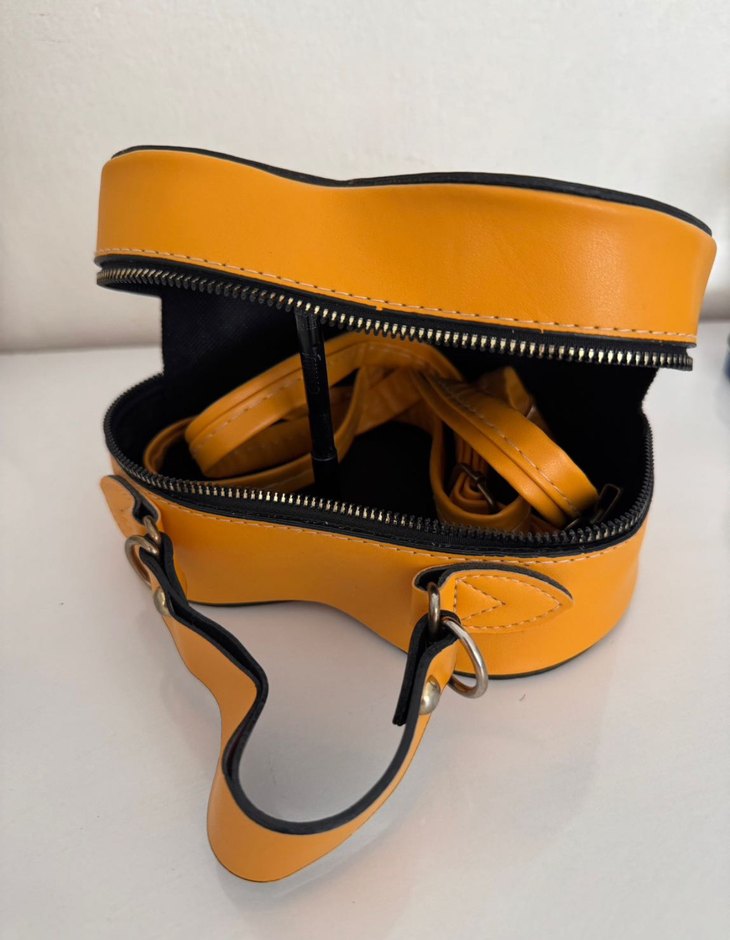 Kalp çanta turuncu - Görsel 2