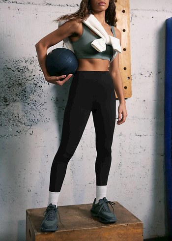 Siyah Kadın Spor Tayt seamless
