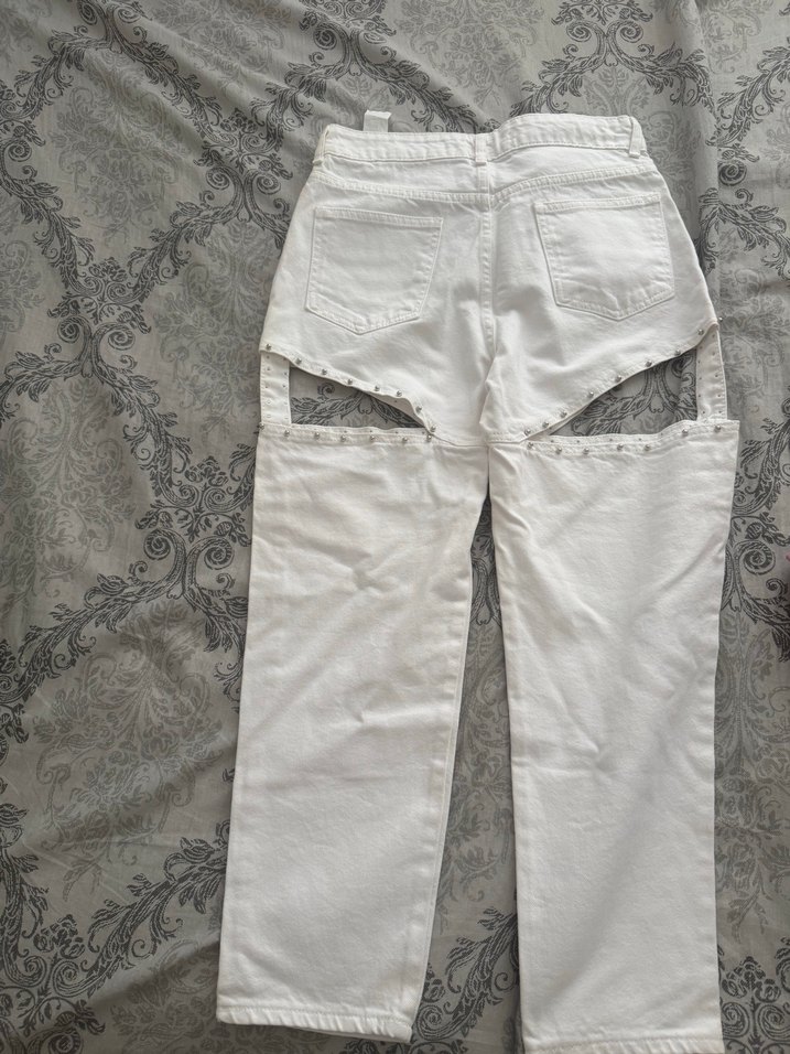 Mom Dekolteli Denim Pantolon - Görsel 3