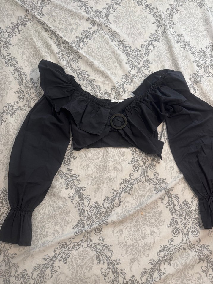 Halkalı poplin Mini Bluz - Görsel 5