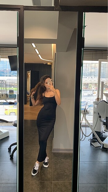 Diğer Askılı uzun elbise
