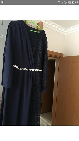 lacivert tesettür abiye