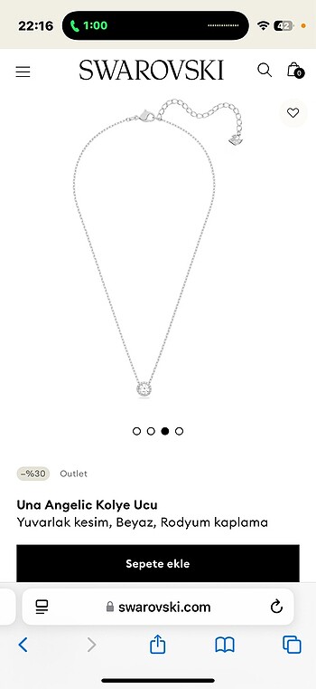  Beden Swarovski kolye