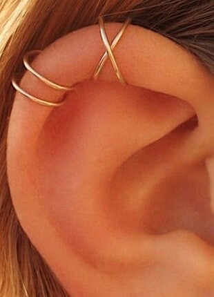 Gümüş rengi earcuff
