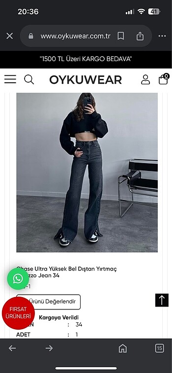 Öyküwear sıfır jean