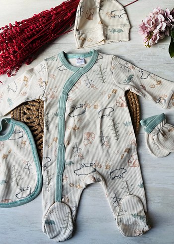 Erkek Bebek Takımı 0-3 ay hastane çıkışı - Görsel 4