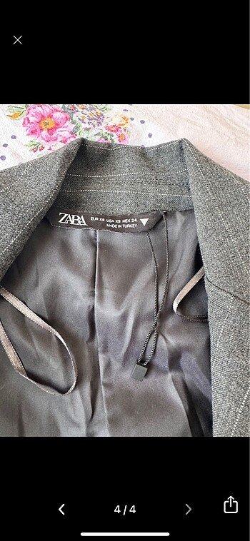 xs Beden gri Renk Zara blazer elbise