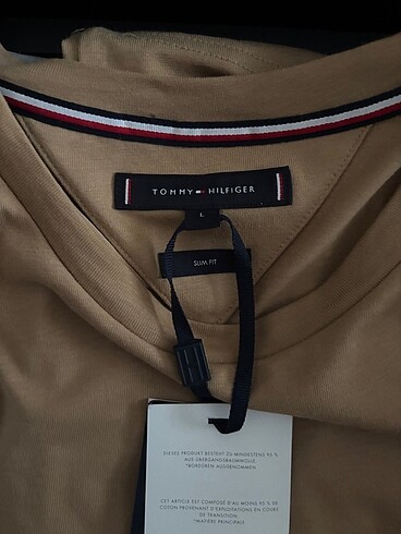 l Beden camel Renk Tommy Hilfiger Slim Fit T-Shirt
