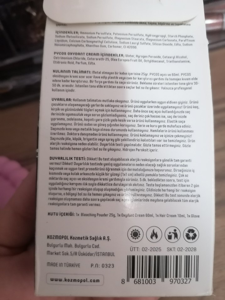 Pycos Toz Açıcı Saç boyası - Görsel 3