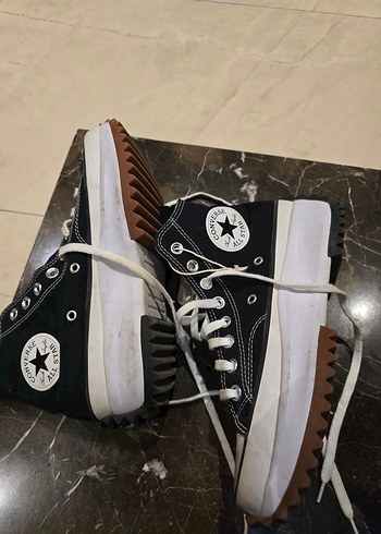Orjinal CONVERSE Siyah Düz Tabanlı Kadın Spor Ayakkabı - Görsel 3