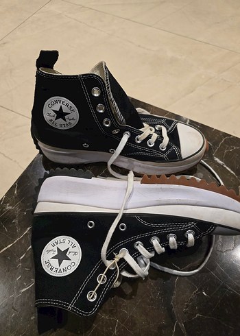 Orjinal CONVERSE Siyah Düz Tabanlı Kadın Spor Ayakkabı - Görsel 7