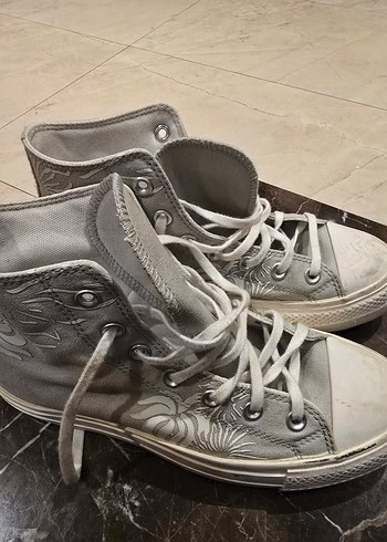 %100 Orjinal Converse Gri -Yeşil Kadın Günlük Spor Ayakkabı - Görsel 2