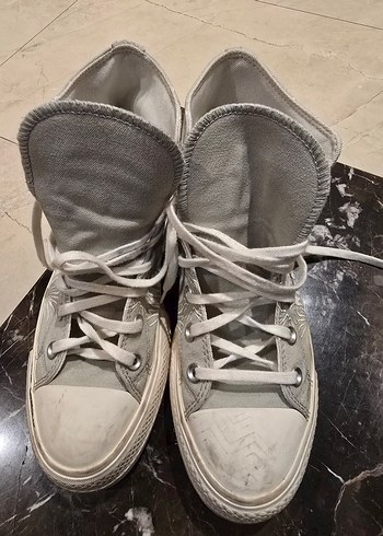 %100 Orjinal Converse Gri -Yeşil Kadın Günlük Spor Ayakkabı - Görsel 6