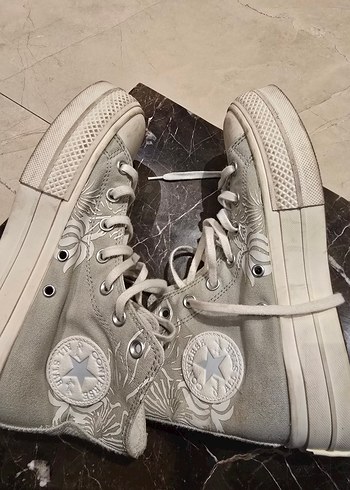 %100 Orjinal Converse Gri -Yeşil Kadın Günlük Spor Ayakkabı - Görsel 5