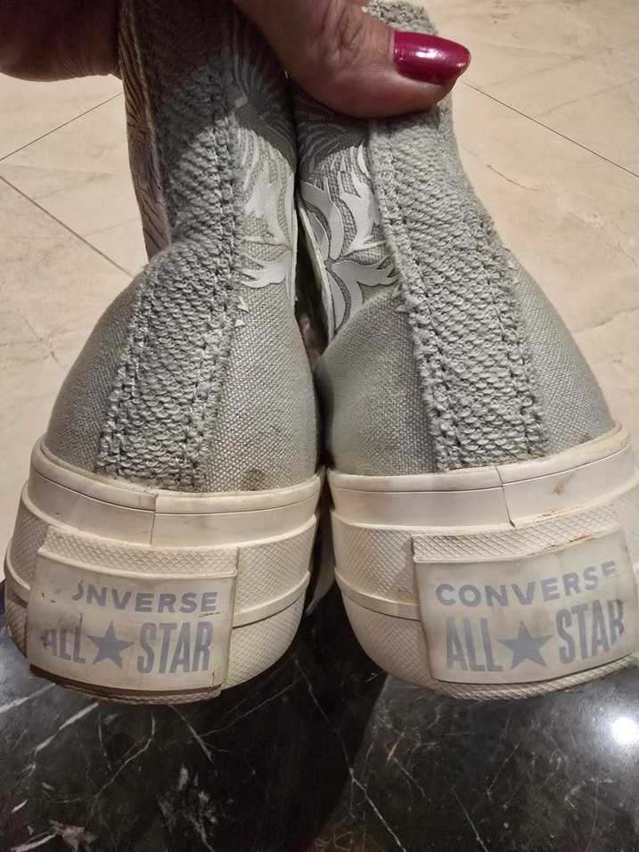 %100 Orjinal Converse Gri -Yeşil Kadın Günlük Spor Ayakkabı - Görsel 3