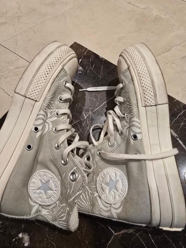 %100 Orjinal Converse Gri -Yeşil Kadın Günlük Spor Ayakkabı - Görsel 5