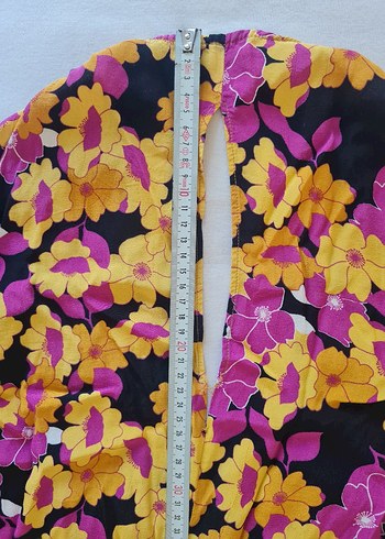 Mor Çiçekli Bohem Uzun Elbise Mango - Görsel 7