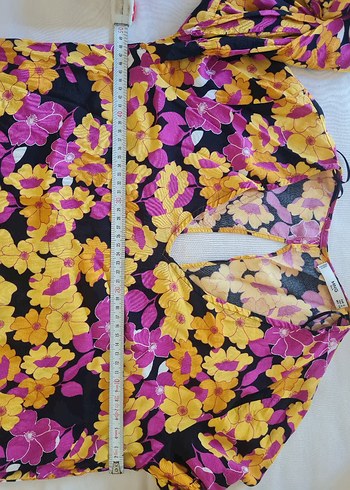 Mor Çiçekli Bohem Uzun Elbise Mango - Görsel 4