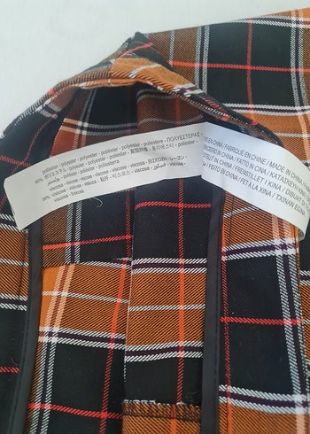 Düğmeli Kahverengi Ekose Midi Etek - Görsel 9