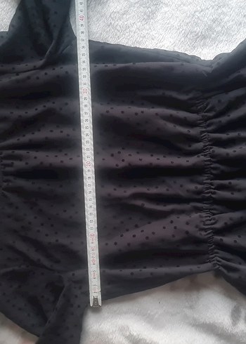 Siyah Uzun Kollu Fırfırlı Bluz - Görsel 12