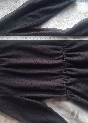 Siyah Uzun Kollu Fırfırlı Bluz - Görsel 11