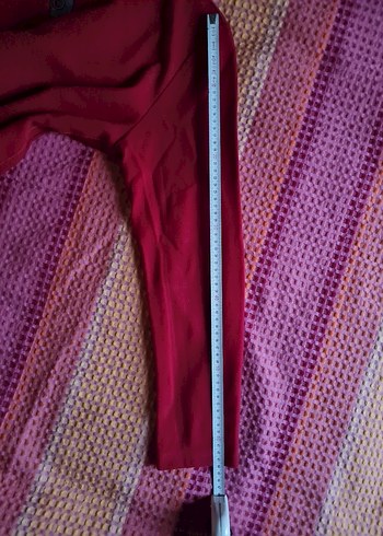 Düğmeli Gri Yaka Kırmızı Erkek Sweatshirt - Görsel 8