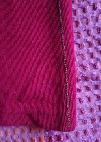 Düğmeli Gri Yaka Kırmızı Erkek Sweatshirt - Görsel 6