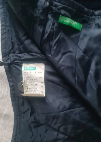 Lacivert Kadife Mini Etek Benetton - Görsel 5