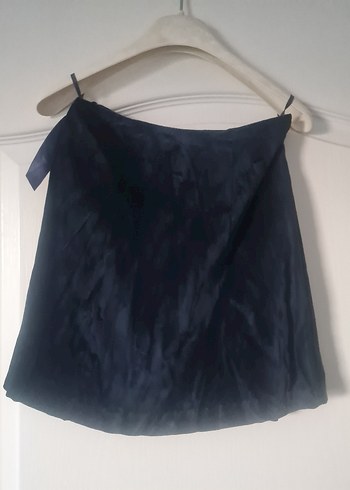 Lacivert Kadife Mini Etek Benetton - Görsel 3