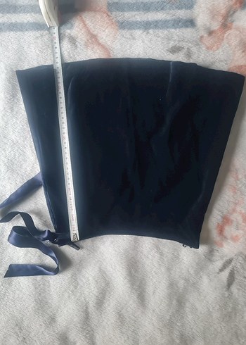 Lacivert Kadife Mini Etek Benetton - Görsel 11