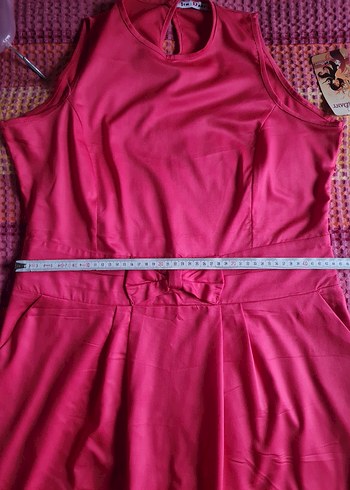 Sevgililer günü için kırmızı Elbise - Görsel 7