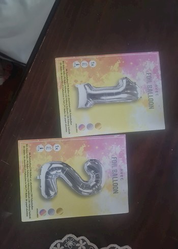 Rakam 1 Folyo Balon - Çok Renkli - Görsel 5