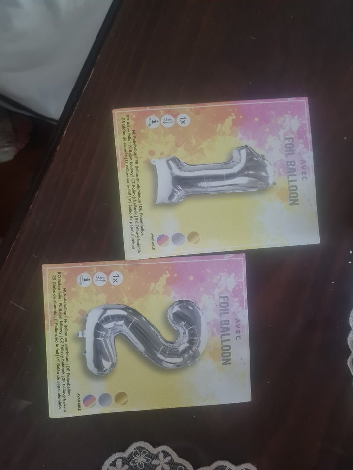 Rakam 1 Folyo Balon - Çok Renkli - Görsel 5