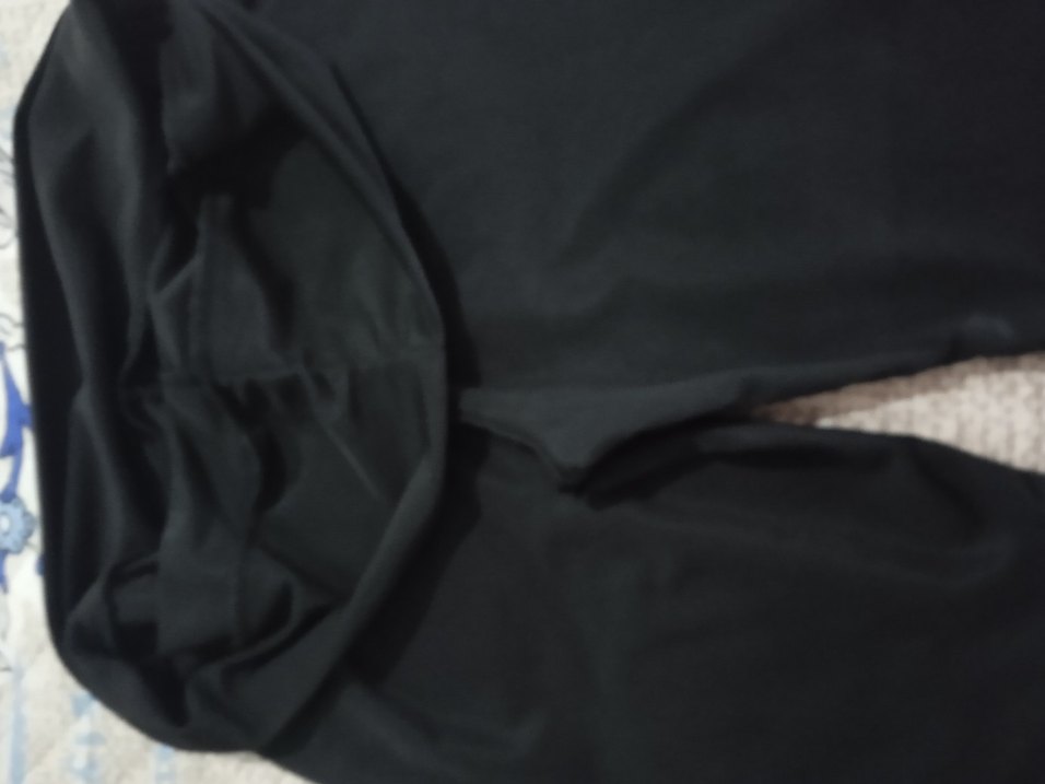 Siyah Midi  Spor Şortlu  toparlayıcı tayt - Görsel 4