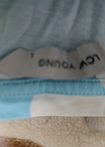 Mavi Bulut Desenli Salaş Hamile Tişörtü - Görsel 2