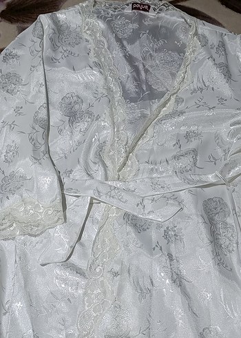 Uzun Beyaz Bohem Kadın Sabahlık ve gecelik - Görsel 8