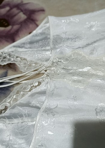 Uzun Beyaz Bohem Kadın Sabahlık ve gecelik - Görsel 9