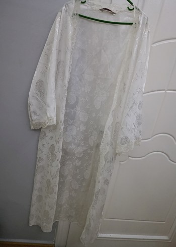 Uzun Beyaz Bohem Kadın Sabahlık ve gecelik - Görsel 4