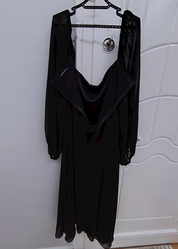 Siyah Gotik Midi Kadın Elbise - Görsel 5