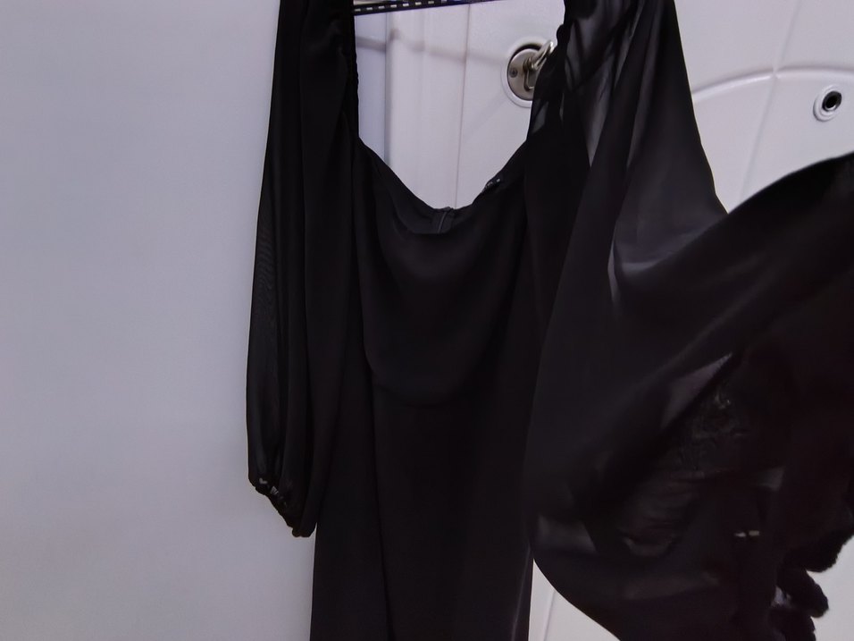 Siyah Gotik Midi Kadın Elbise - Görsel 4