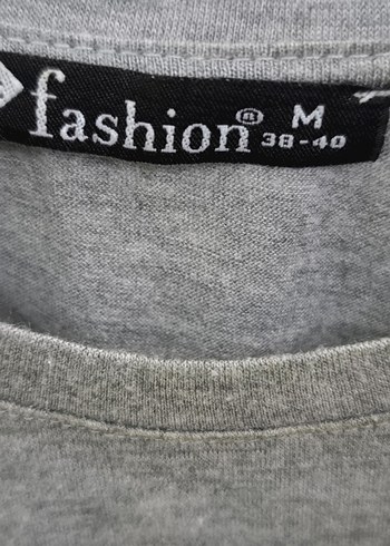 Gri Baskılı Mini Kadın Tişört - Görsel 2