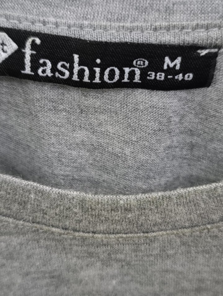 Gri Baskılı Mini Kadın Tişört - Görsel 2