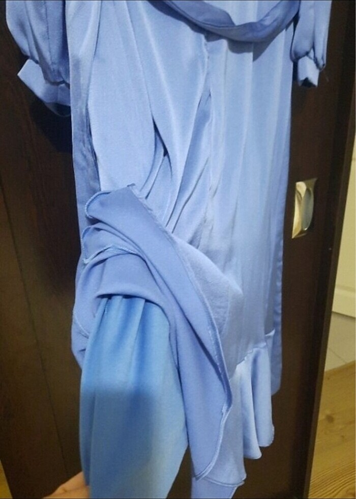 Balon kol abiye elbise - Görsel 3