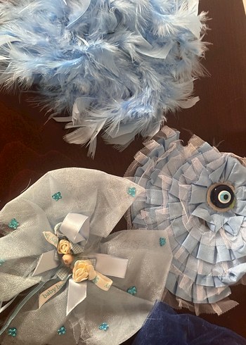 Nakışlı Mavi ve oda kapı süsü Aksesuarı - Görsel 3