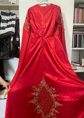 Uzun Kollu Kırmızı bindallı - Görsel 7