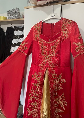 Uzun Kollu Kırmızı bindallı - Görsel 5