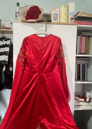 Uzun Kollu Kırmızı bindallı - Görsel 8